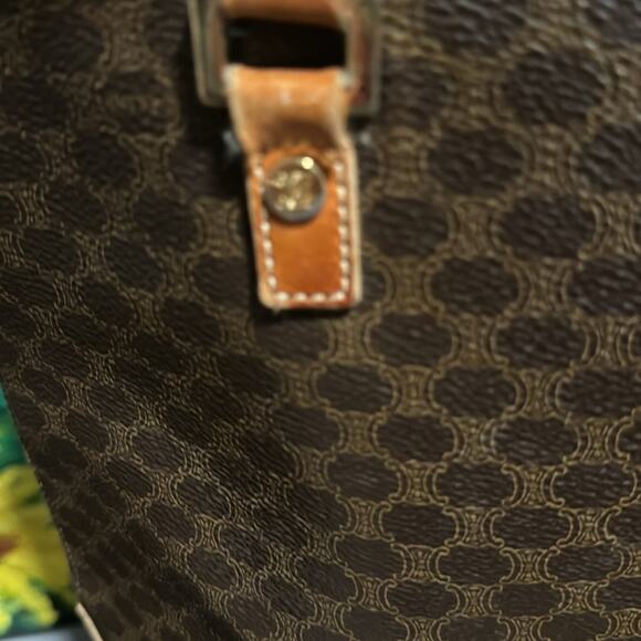 Celine Canvas Shoulder Bag Leather Strap Original Made in Italy W/COA - Picture 3 of 11